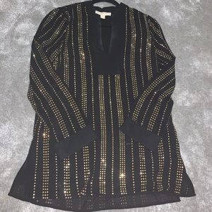Michael Kors black studded blouse S